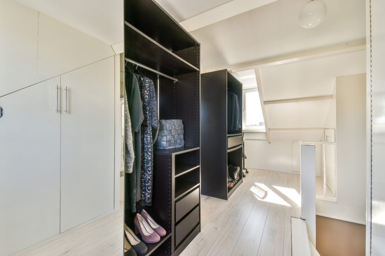 wardrobe in light corridor at home